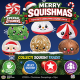 Fun Doh Merry Squishmas Squishy Christmas Dumplings - Store Surplus No Display - 12 Pieces Per Pack 27003L