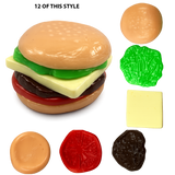 SquishZilla™ Build-A-Squish Burger Toy - Store Surplus No Display - 12 Pieces Per Pack 27009L