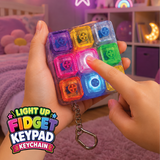 Light-Up Fidget Keypad Keychain - Store Surplus No Display - 12 Pieces Per Pack 27052L