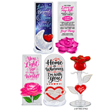 Valentine's Day Glass Keepsake - Store Surplus No Display - 6 Pieces Per Pack 27135L