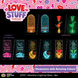 Valentine's Day Light-Up Glass Keepsake - Store Surplus No Display - 6 Pieces Per Pack 27137L