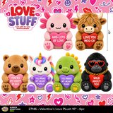 Valentine's Day 10" Love Plush - Store Surplus No Display - 6 Pieces Per Pack 27146L