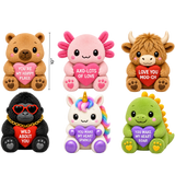 Valentine's Day 10" Love Plush - Store Surplus No Display - 6 Pieces Per Pack 27146L