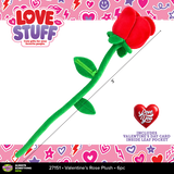 Valentine's Day Rose Plush - Store Surplus No Display - 6 Pieces Per Pack 27151L