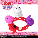 Valentine's Day Squish Pop Bracelet - Store Surplus No Display - 6 Pieces Per Pack 27164L