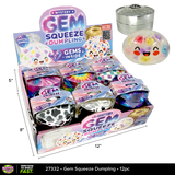 Fun Doh™ SquishZilla™ Mystery Gem Squeeze Dumpling Squish Toy - 12 Pieces Per Retail Ready Display 27332