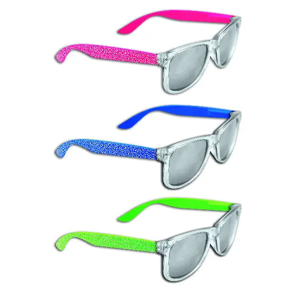 Neon Smile Crystal Kids Sunglasses - No Display - 1 BX = 12 Pieces Per Pack BULK PRODUCT