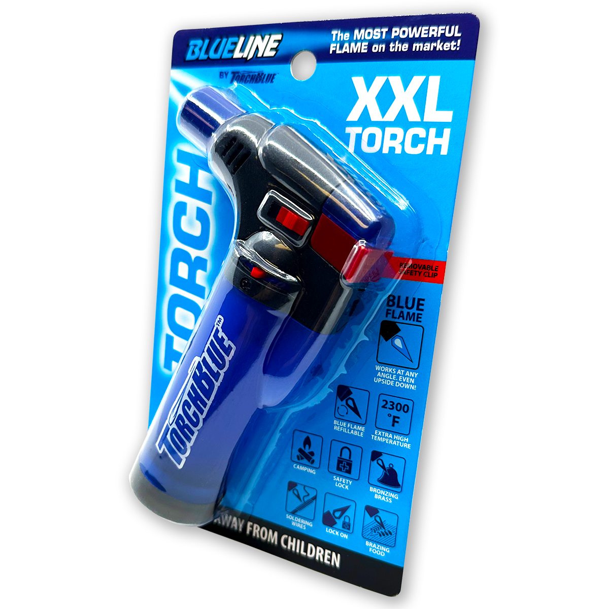 ITEM NUMBER 040299L CARDED TORCH BLUE XXL TORCH - STORE SURPLUS NO DISPLAY 12 PIECES PER PACK