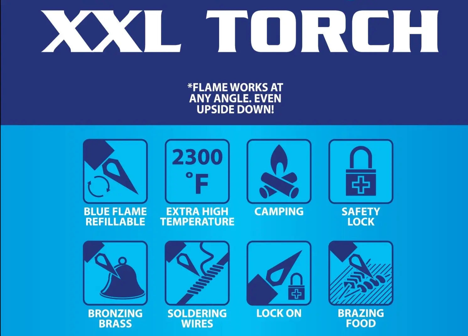 ITEM NUMBER 040323 TORCH BLUE XXL 13 PIECES PER DISPLAY WHOLESALE