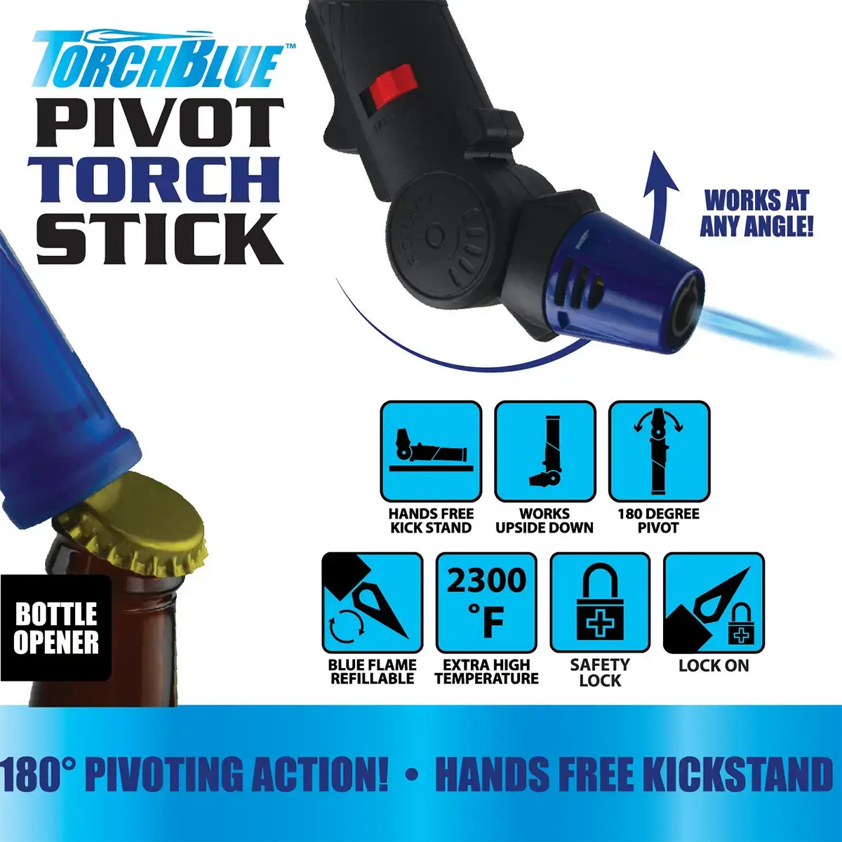 Pivot Torch Stick - Store Surplus No Display - 4 Pieces Per Pack ...