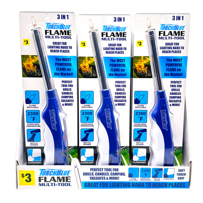 Utility Soft Flame Multi-Tool Lighter - Store Surplus No Display - 12 Pieces Per Per Pack 41542L