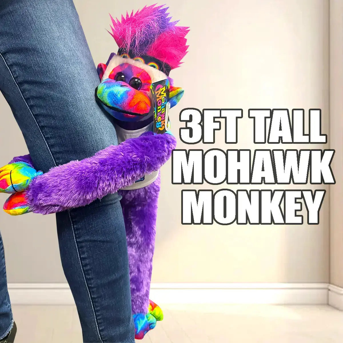 Plush Mohawk Monkey - 8 Pieces Per Pack 25932 KIPP BROTHERS
