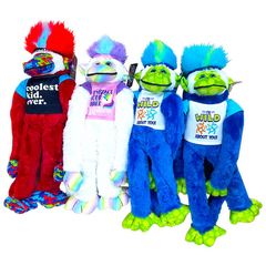 Plush Mohawk Monkey - 8 Pieces Per Pack 41606 - NOVELTY INC WHOLESALE
