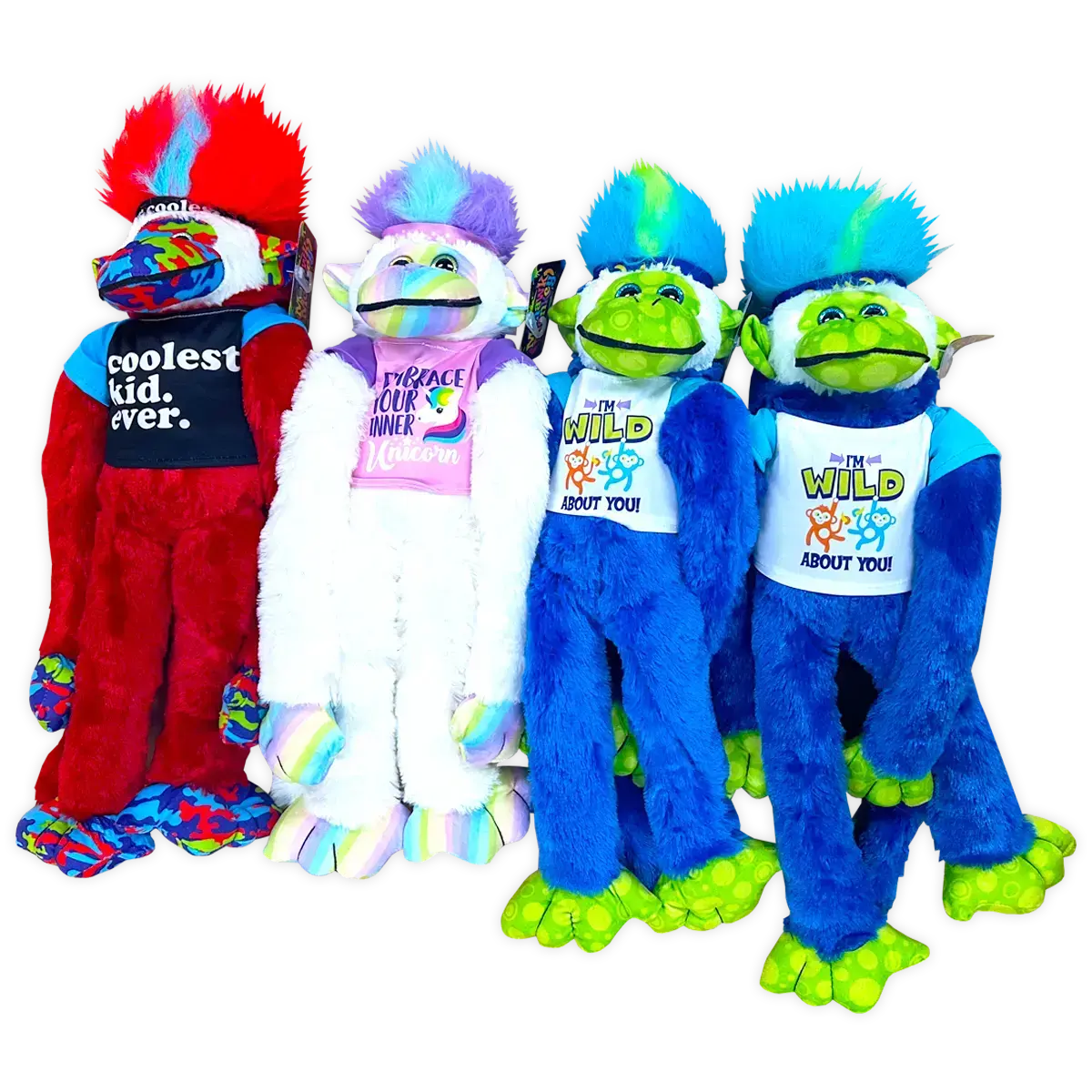 Plush Mohawk Monkey - 8 Pieces Per Pack 25932 KIPP BROTHERS