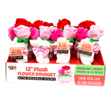 WHOLESALE 12-INCH PLUSH FLOWER BOUQUET 8 PIECES PER DISPLAY 41663