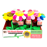 WHOLESALE 3-FOOT PLUSH FLOWER 8 PIECES PER DISPLAY 41664