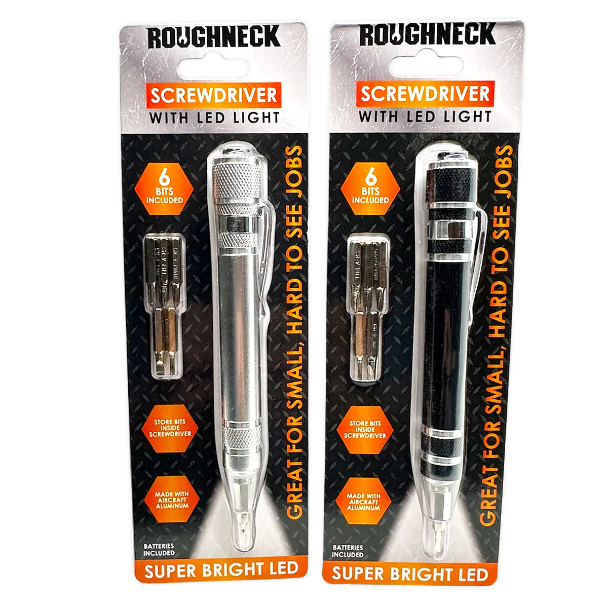 Screwdriver with LED Light - Store Surplus No Display - 4 Pieces Per Pack 41667L STORE SURPLUS