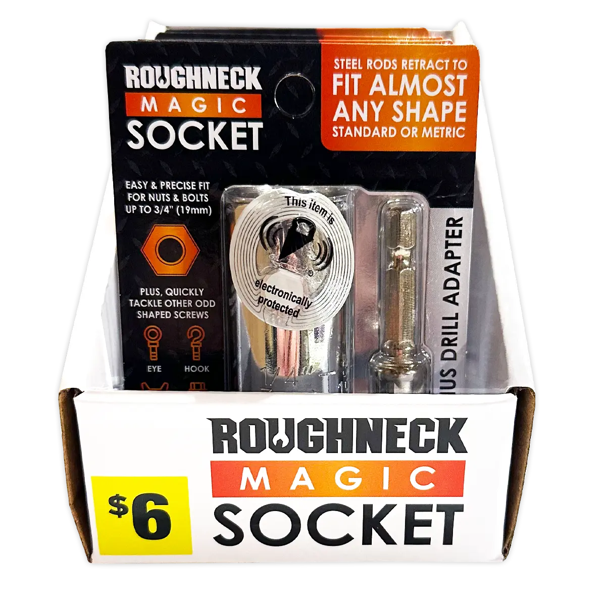 Magic Socket Magic Socket Tool with Drill Adapter - 4 Pieces Per Retail Ready ...