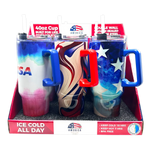 40 oz Insulated Stainless-Steel Patriotic Printed Cups - 6 Pieces Per Display 41686 WHOLESALE
