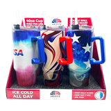 40 oz Insulated Stainless-Steel Patriotic Printed Cups - 6 Pieces Per Display 41686 WHOLESALE