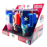 40 oz Insulated Stainless-Steel Patriotic Printed Cups - 6 Pieces Per Display 41686 WHOLESALE