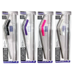Variety Of High-Quality Stainless-Steel Straws - 6 Pieces Per Pack 41691 WHOLESALE