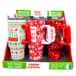 40 oz Insulated Stainless-Steel Holiday Cup - 6 Pieces Per Retail Ready Display 41709 WHOLESALE
