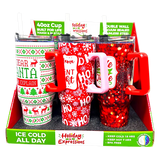 40 oz Insulated Stainless-Steel Holiday Cup - 6 Pieces Per Retail Ready Display 41709 WHOLESALE