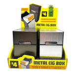Metal Cigarette Box - 8 Pieces Per Retail Ready Display 41763 - NOVELTY INC WHOLESALE