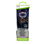 Car Charger Dual Port USB-A/USB-C 3.1-Amp Plasma Ball - 3 Pieces Per Pack 41786 GADGET GEAR