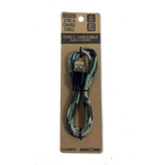 ITEM NUMBER 021771L 3FT WORN CANVAS CABLE USB-C  - STORE SURPLUS NO DISPLAY 2 PIECES PER PACK STORE SURPLUS