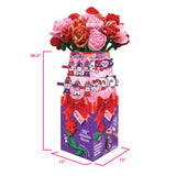 Valentine's Day Rose Plush Assortment Floor Display - 48 Pieces Per Retail Ready Display 88348