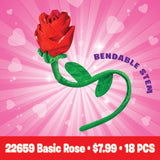 Valentine's Day Rose Plush Assortment Floor Display - 48 Pieces Per Retail Ready Display 88348