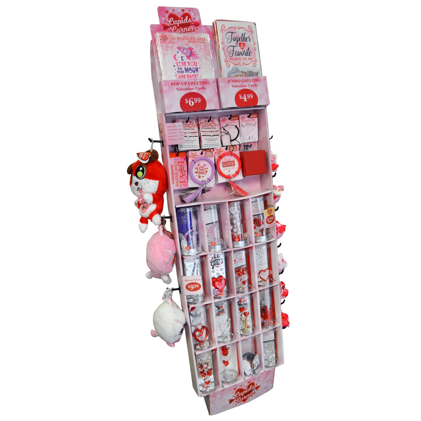 Valentine's Day Cupid's Corner Assortment Floor Display - 72 Pieces Per Retail Ready Display 88365