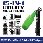ITEM NUMBER 023207L METAL TORCH STICK - STORE SURPLUS NO DISPLAY 6 PIECES PER PACK STORE SURPLUS