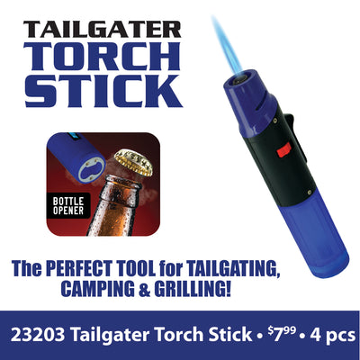 ITEM NUMBER 023203L TAILGATER TORCH - STORE SURPLUS NO DISPLAY 4 PIECES PER PACK