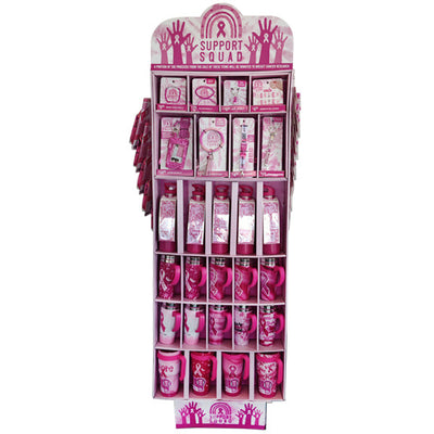 Breast Cancer Awareness Pink Assortment Floor Display - 117 Pieces Per Retail Ready Display 88417