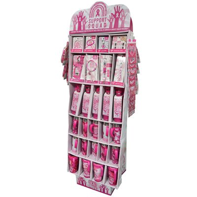 Breast Cancer Awareness Pink Assortment Floor Display - 117 Pieces Per Retail Ready Display 88417