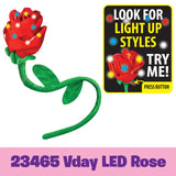 ITEM NUMBER 023465L VDAY LED ROSE - STORE SURPLUS NO DISPLAY 8 PIECES PER PACK