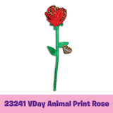 ITEM NUMBER 023241L VDAY ANIMAL PRINT ROSE - STORE SURPLUS NO DISPLAY 3 PIECES PER PACK