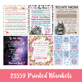 ITEM NUMBER 023559L PRINTED BLANKETS 1 - STORE SURPLUS NO DISPLAY 6 PIECES PER PACK