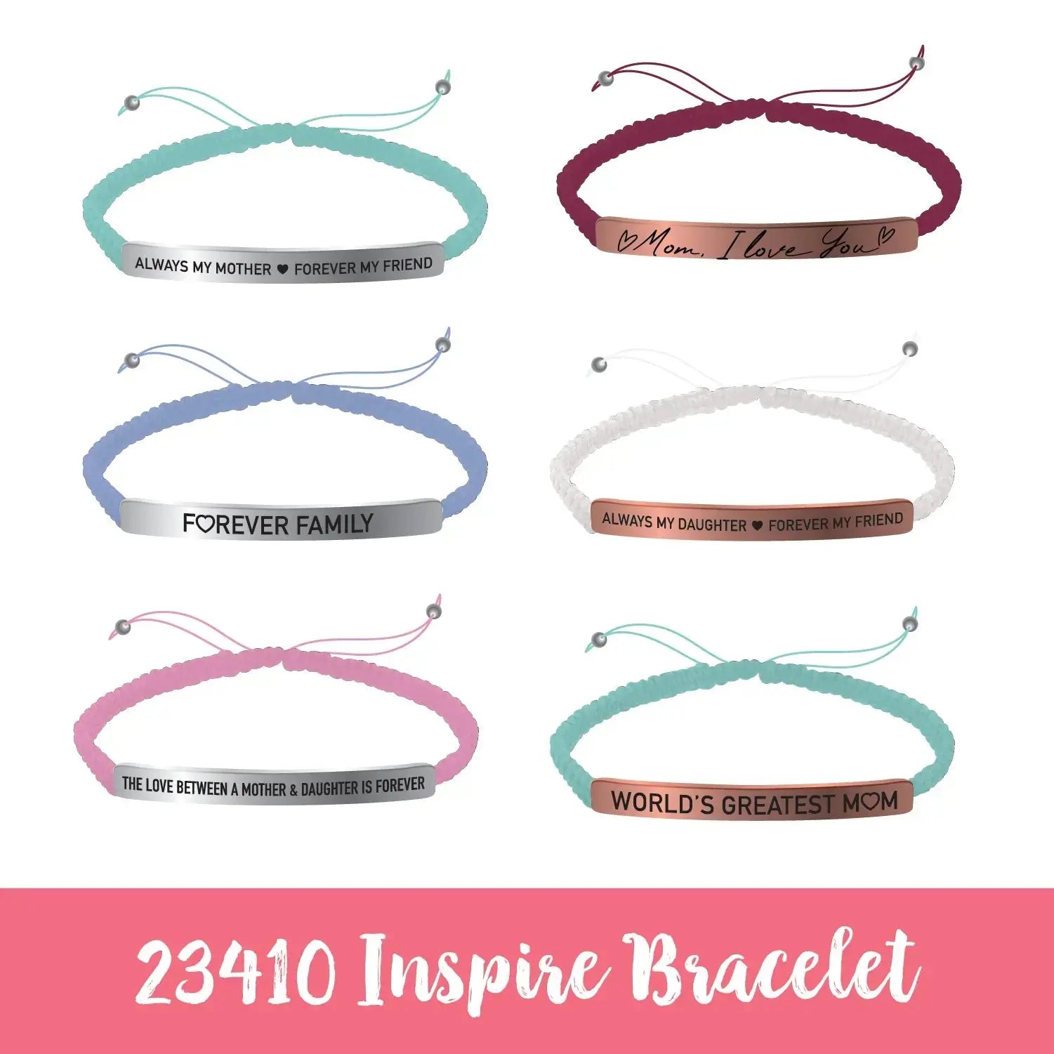 ITEM NUMBER 023410L INSPIRE BRACELET 2 - STORE SURPLUS NO DISPLAY 6 PIECES PER PACK STORE SURPLUS