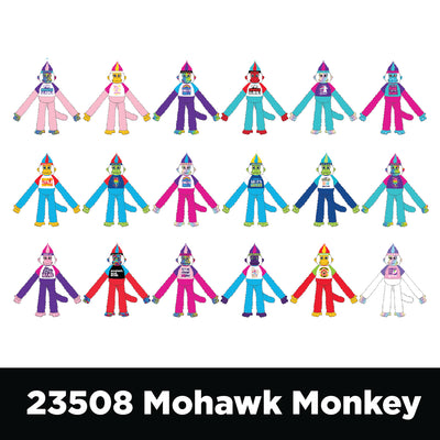 ITEM NUMBER 023508L MOHAWK MONKEY D2 - STORE SURPLUS NO DISPLAY 18 PIECES PER PACK