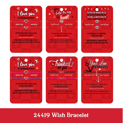 Wish Bracelet - Store Surplus No Display - 6 Pieces Per Pack 24419L