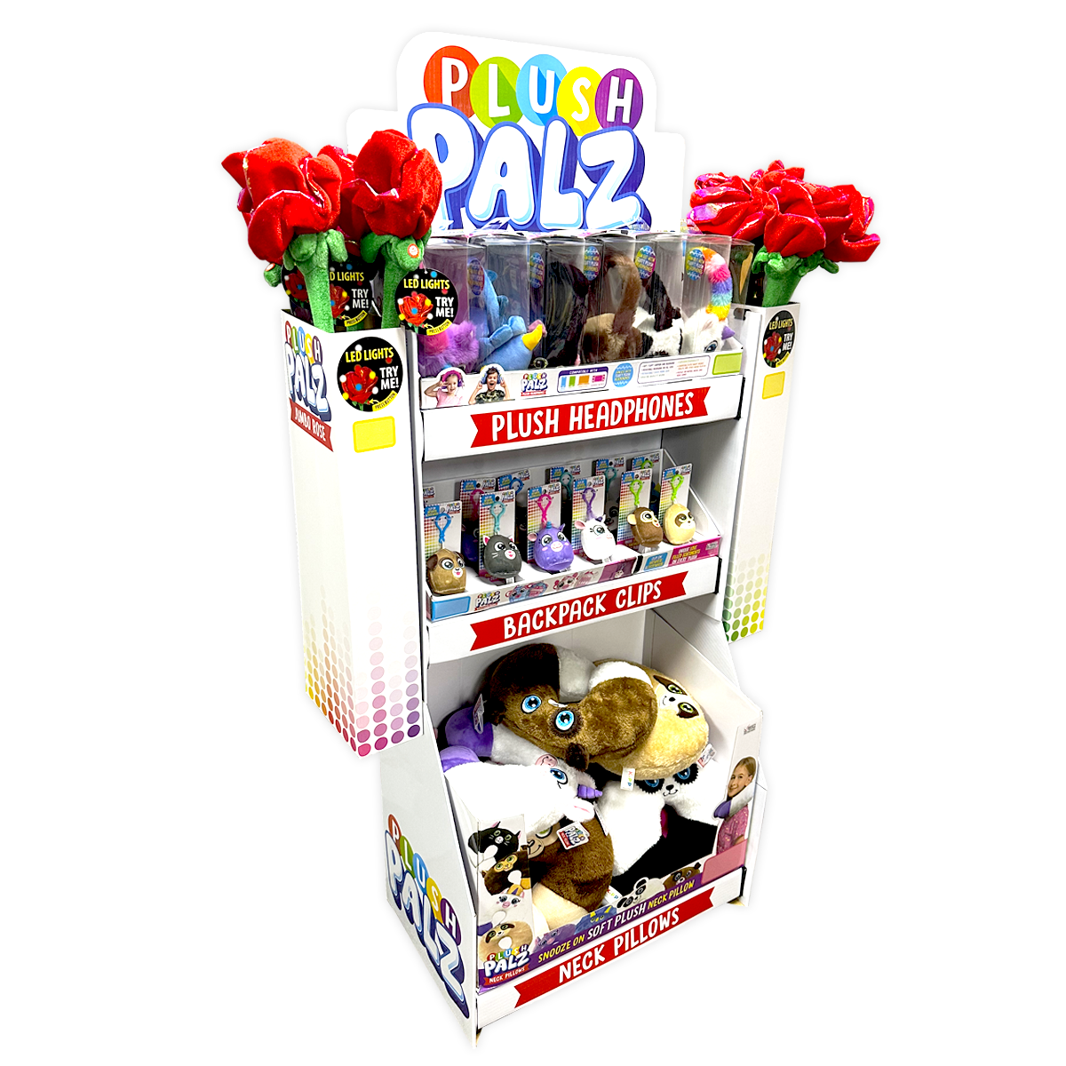 Plush and Headphones Assorted Floor Display - 36 Pieces Per Retail Ready Display 88521