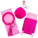 ITEM NUMBER 088528 Pink Power Key Chain & Can Cooler Assortment 18 PIECES PER DISPLAY