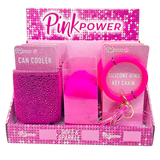 ITEM NUMBER 088528 Pink Power Key Chain & Can Cooler Assortment 18 PIECES PER DISPLAY