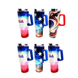 40 oz Insulated Stainless-Steel Patriotic Printed Cups - 6 Pieces Per Display 41686 WHOLESALE