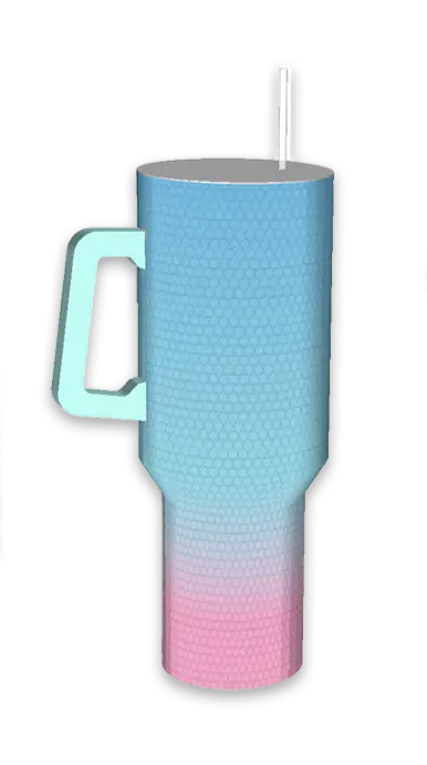 40oz Rhinestone Handle Tumbler Cup - Store Surplus No Display - 6 Pieces Per Pack 25143L STORE SURPLUS