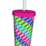 20oz Rhinestone Straw Cup - Store Surplus No Display - 6 Pieces Per Pack 25145L STORE SURPLUS